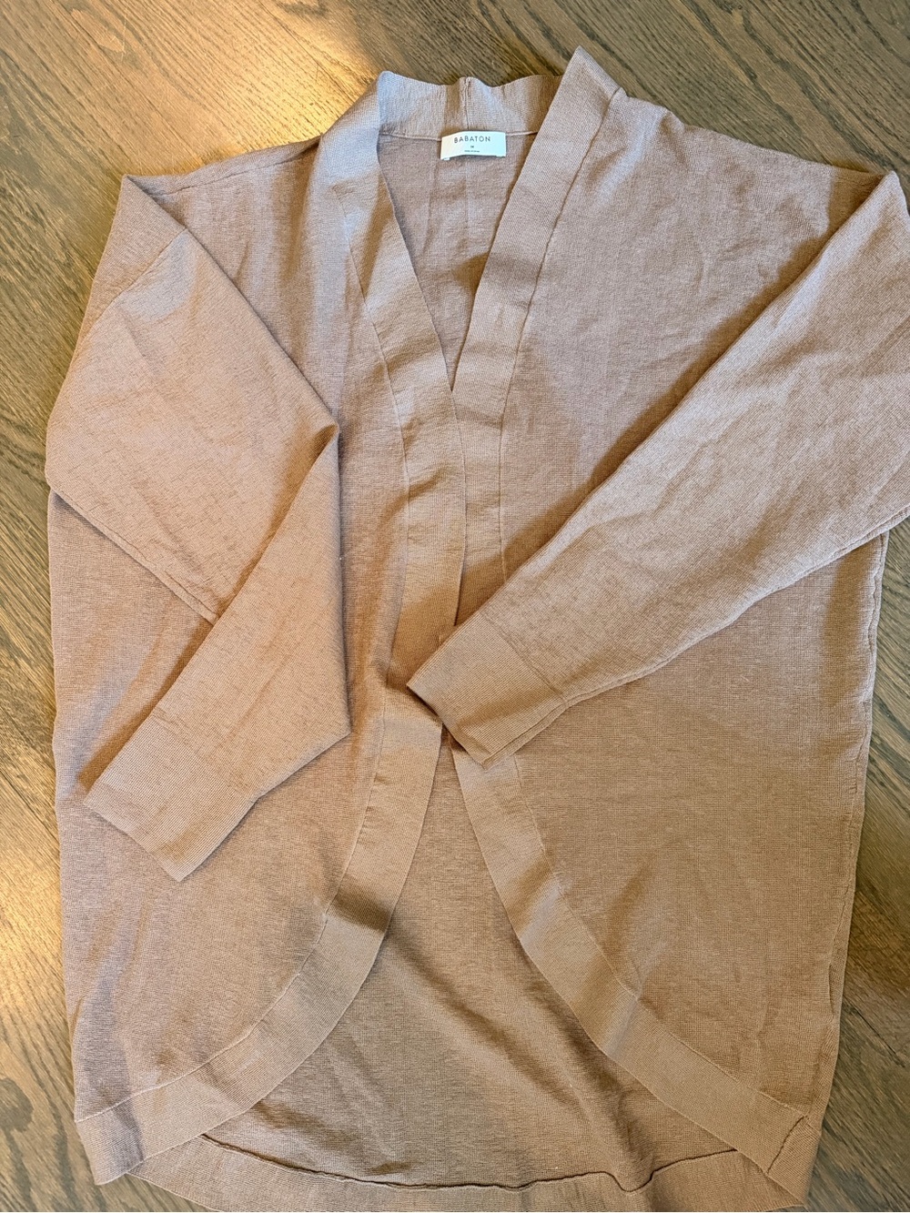 Babaton Open-Front Women's Cardigan - Dusty Brown-Rose - Size M